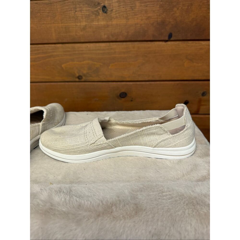 Clarks Women's Cloudsteppers Breeze Step II slip-on sneakers natural Sz 8.5 - Picture 5 of 7